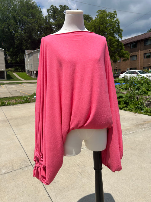 The Sylvia Top - Pink Jersey Knit