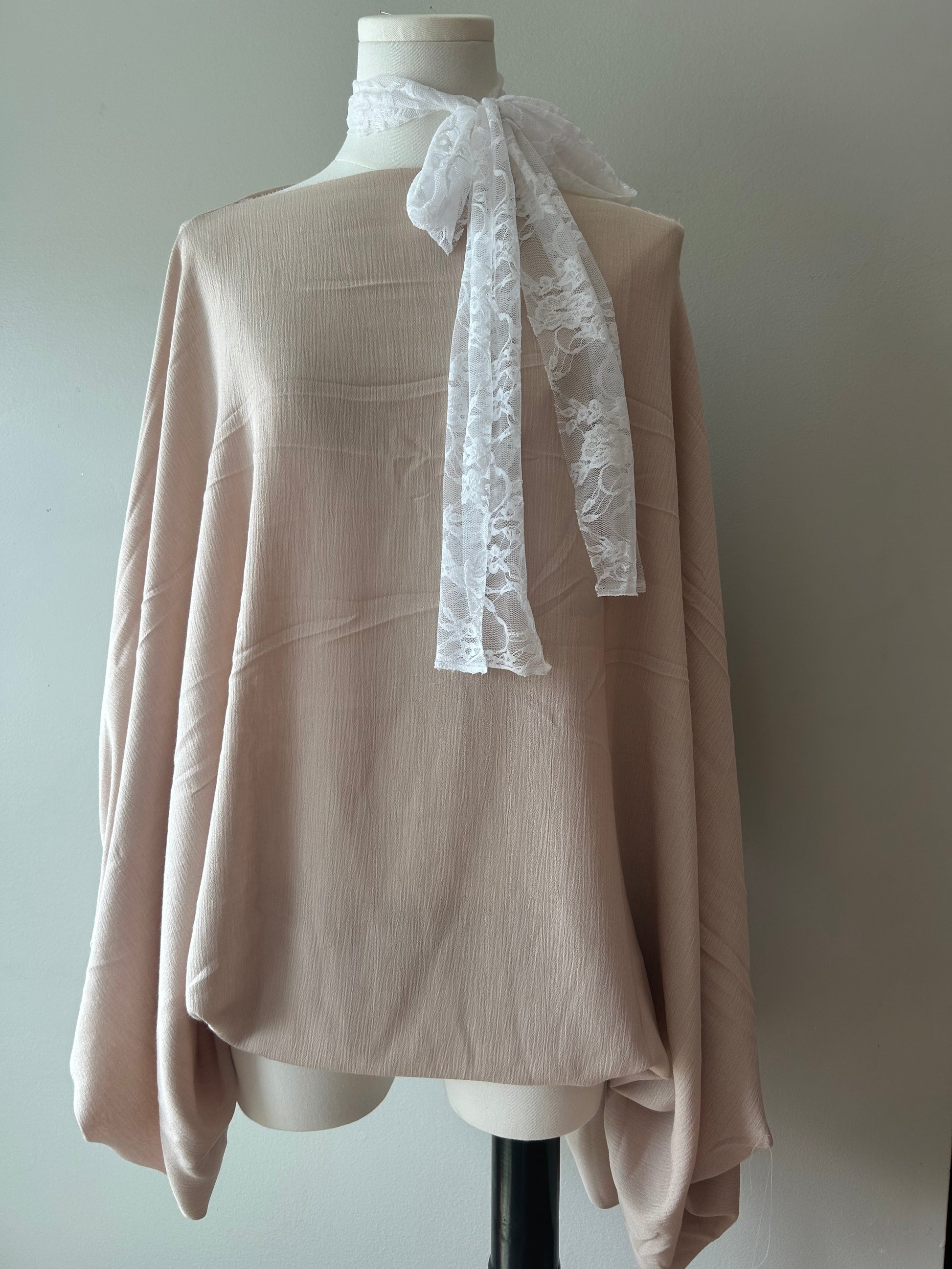 The Sylvia Top - tattered beige